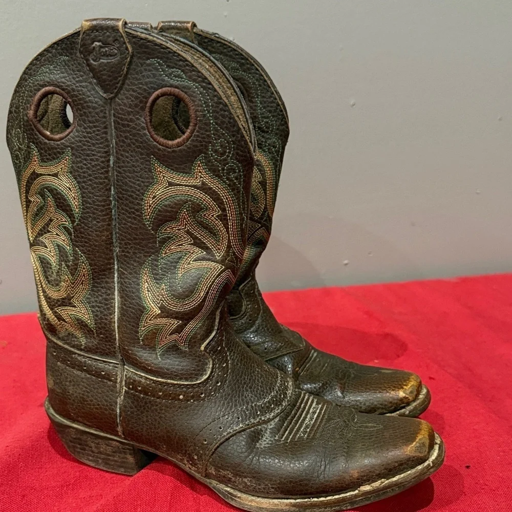 Kids Justin Brown Western Boots